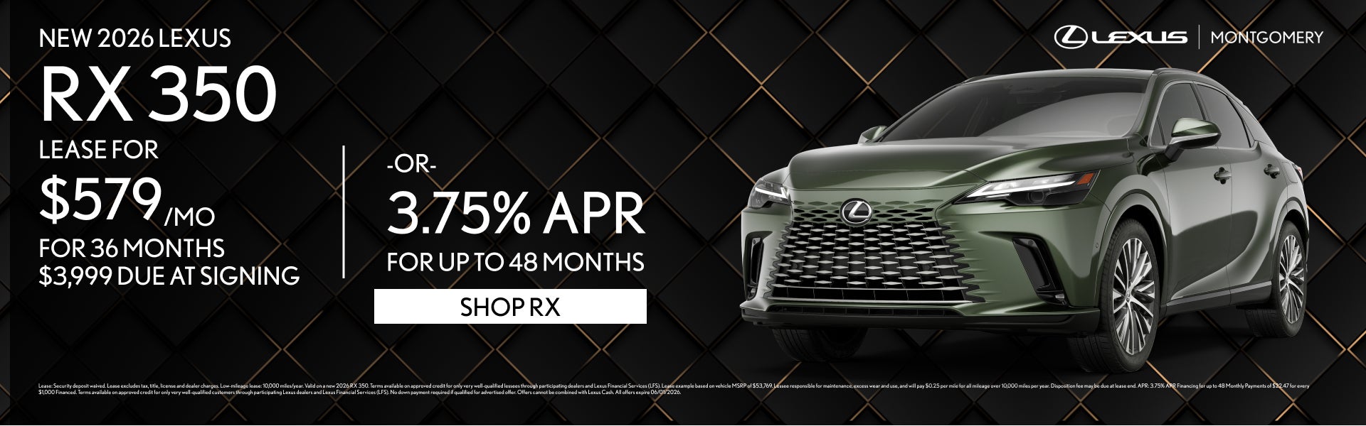 NEW 2026 LEXUS RX 350